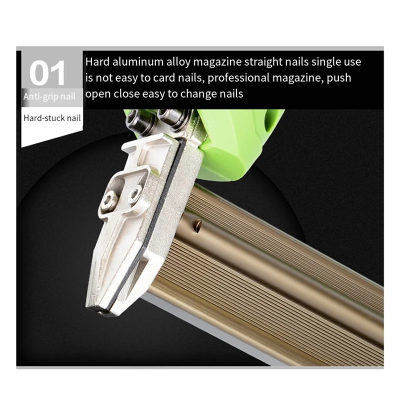 BHTS-Electric Nail Tool Nailing Stapler Stapler Tool Kit Woodworking Tool Accessories F30 Straight Nail EU Plug