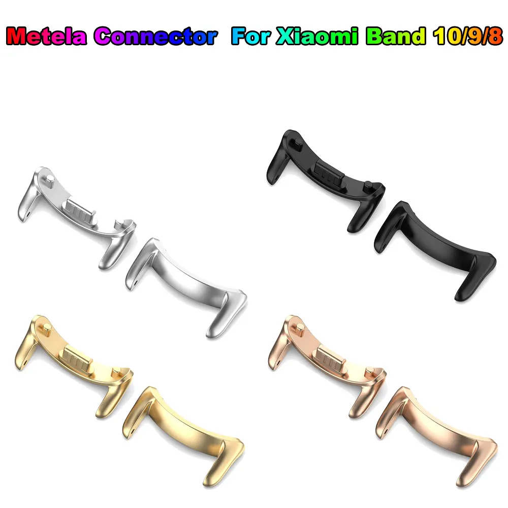 14 mm, 1 Paar Adapter für Xiaomi Mi Band 10, 9, 8, Armband-Verbindungsstück, Edelstahl, Xiaomi Miband 8, 9, 10, Verbindungsstück-Zubehör.