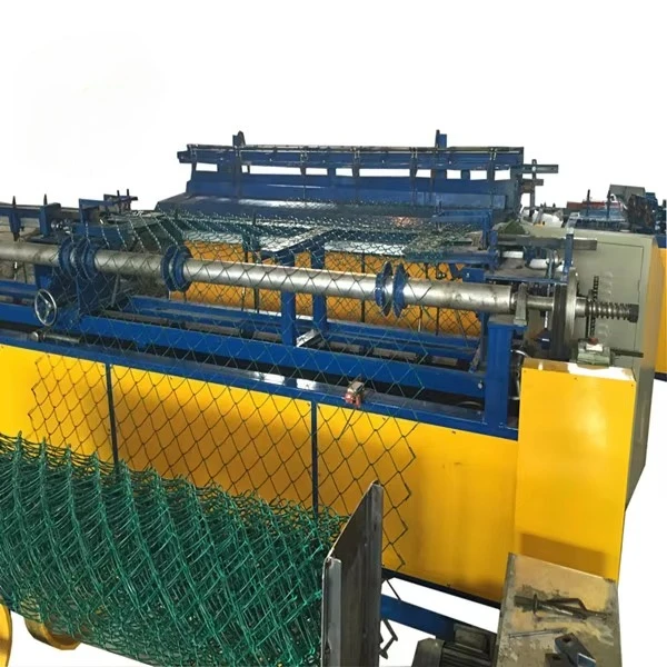 Fully automatic double wire chain link mesh weave machine easy operation steel wire chain making for fence production used plc