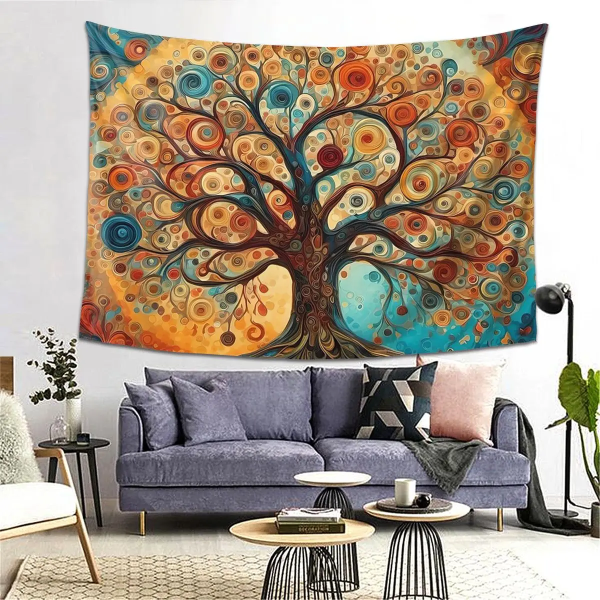 

Tree Of Life Tapestry Decoration Art Aesthetic Tapestries for Living Room Bedroom Home Wall Cloth Wall Hanging