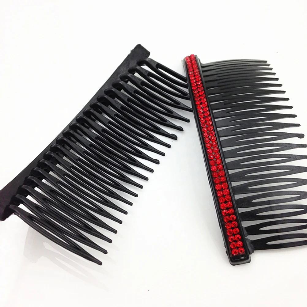 

5Pcs Rhinestone Hair Comb 20 Teeth Plastic Bridal Clip Shiny Imitation Diamonds Elegant Wedding Party Prom Evening Out Hairpin