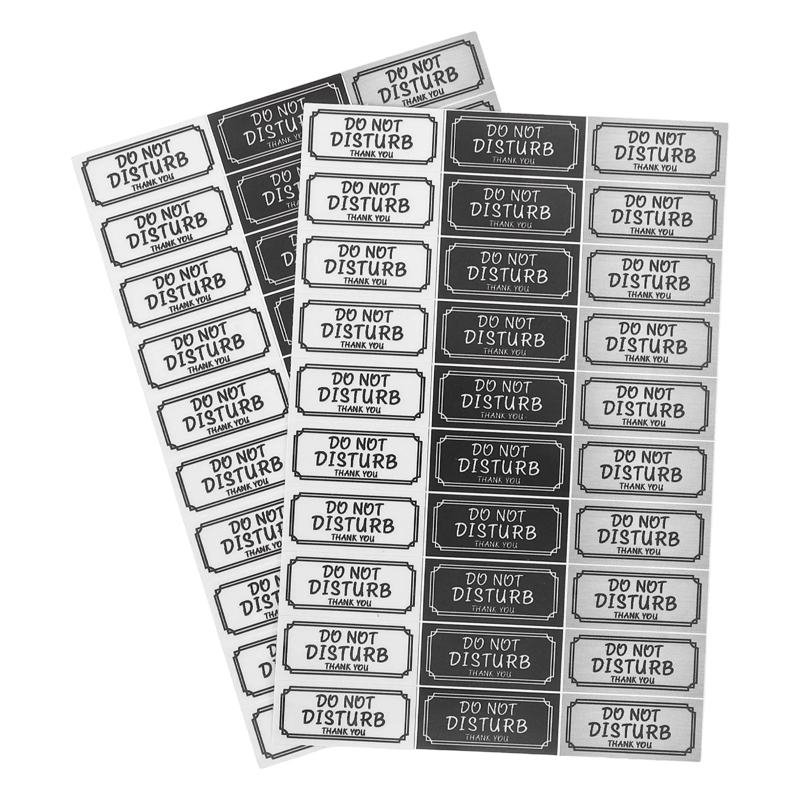 60Pcs Doorbell Stickers No Soliciting Sign Peel and Stick Self-Adhesive Warning Decals Privacy Protection for Front Door Mailbox