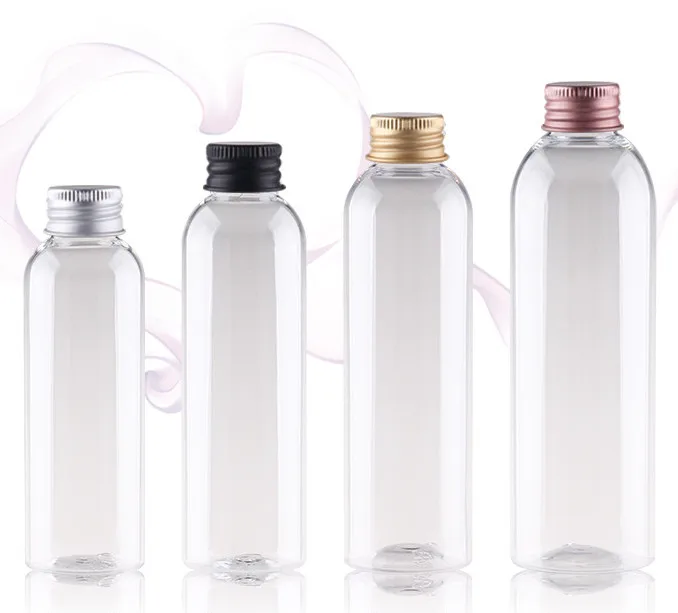 empty Plastic bottle ,1oz/2oz 15/20/30ml/50/100ml 120ml 150/200ml 250/300ml 500ml clear PET bottle with plastic aluminum Lid cap