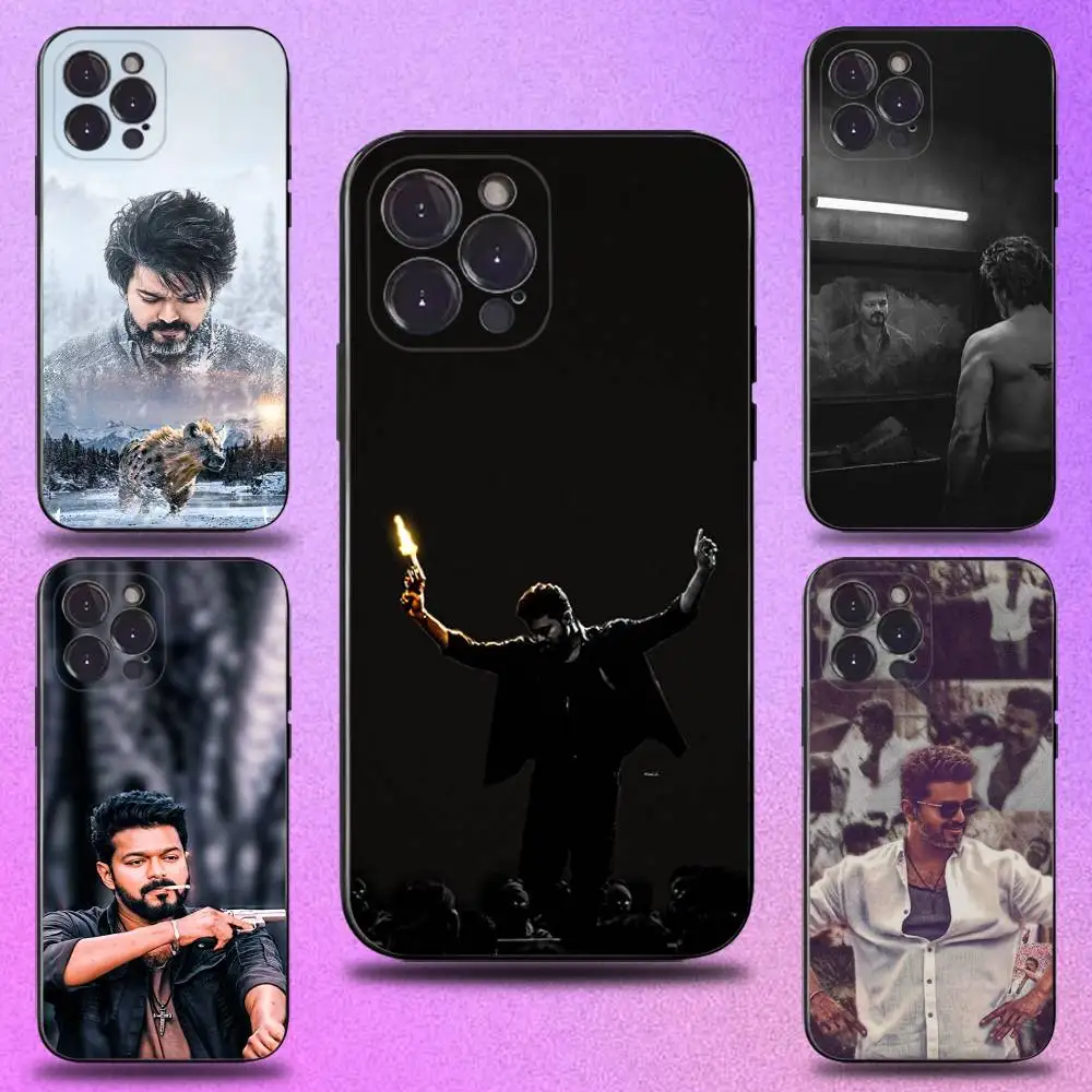 

Singer T-Thalapathy V-Vijay For iPhone 17,16,15,14,13,12,11,Pro,Max,Plus,E,SE4,Air,Mini Black Soft Cover Phone Case