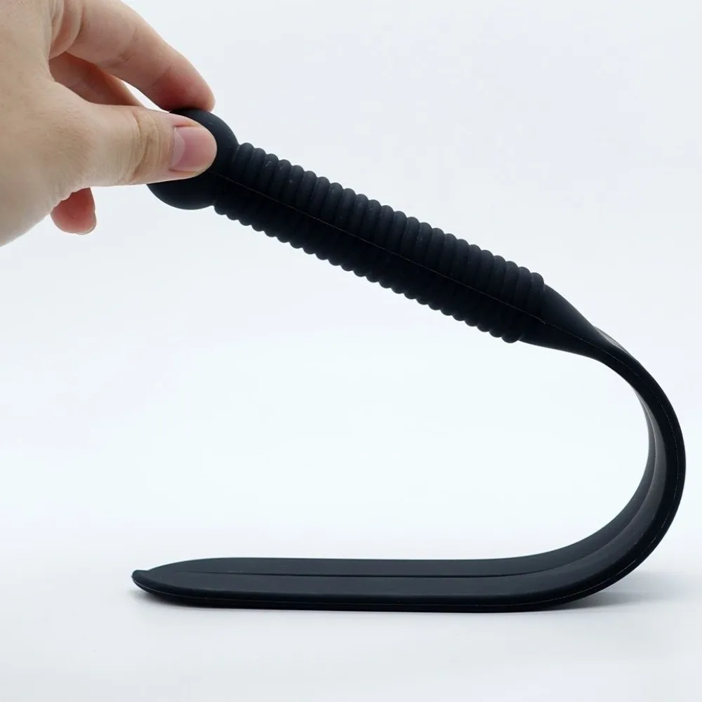 

Portable Horse Riding Whip Silicone with Handle Equestrian Training Pointer Black Wear-resistant Spanking Paddles Horse Rider