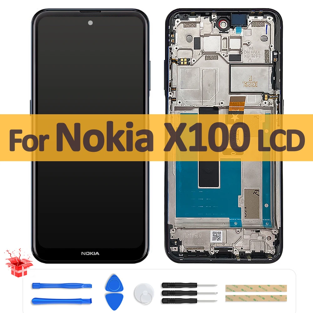 

6.67" Original LCD For Nokia X100 5G LCD Display Touch Screen Panel Digitizer Assembly with Frame Replacement Repair Parts