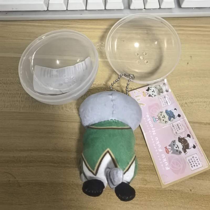 Originele Gashapon Anime Leuk Pak Kat Zachte Pluche Sleutelhanger Kawaii Figuur Capsule Speelgoed Hanger Gift