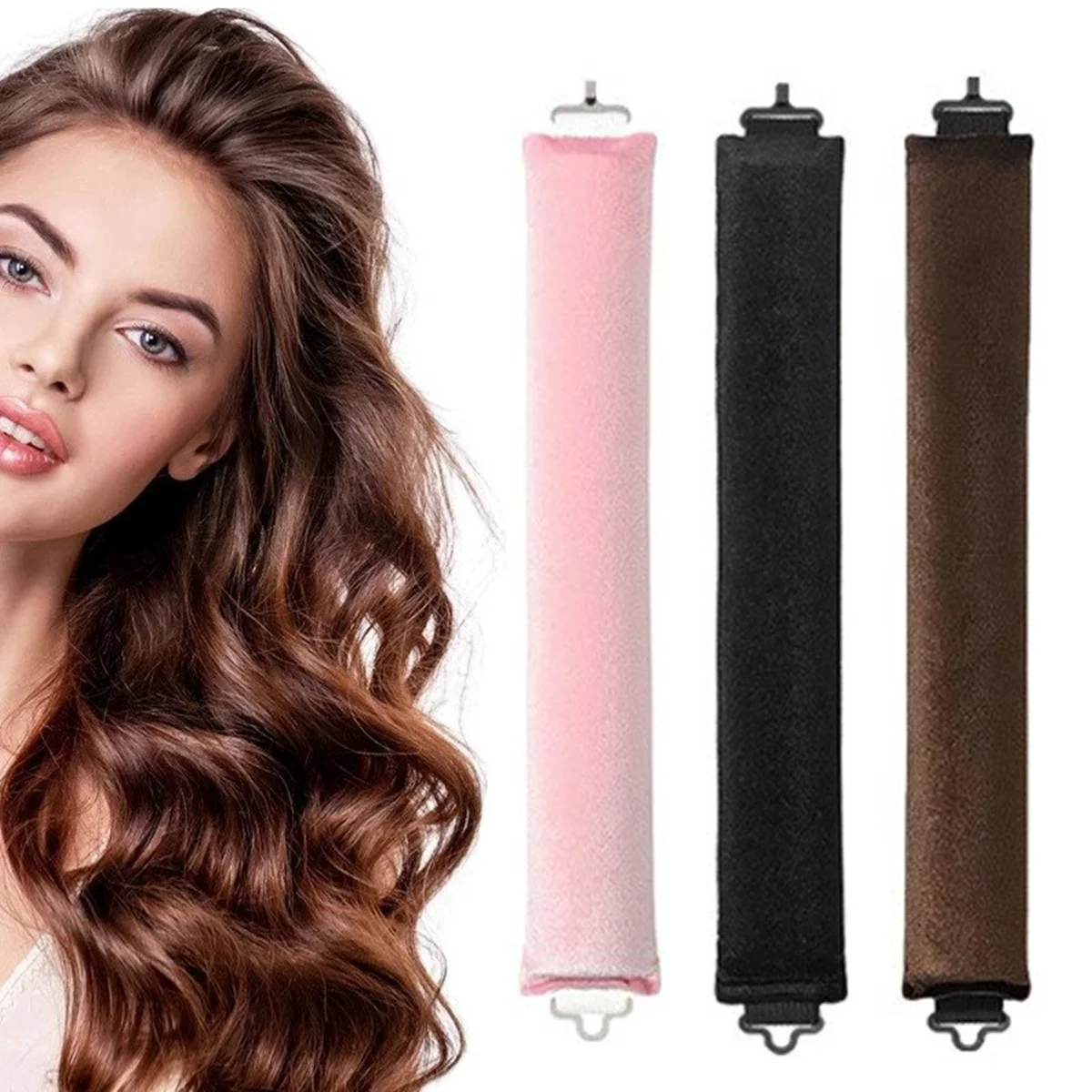 3Pcs Soft Foam Hair Rollers for Women, No Heat Sponge Hair Curlers, Overnight Wave Styling Tools for Natural Wavy Hair and Volume