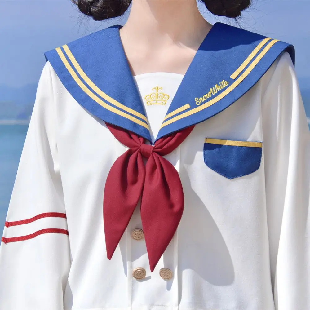 New Japanese JK Uniform Sets School Uniform Girls Korean Sailor Suit College Middle Student Pleated Skirt Seifuku Costume