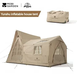 MOBI GARDEN 12.6㎡ Outdoor Camping Air Tent Portable Inflatable Cabin Tent Large Space Family Park Windproof Waterproof CLOUD