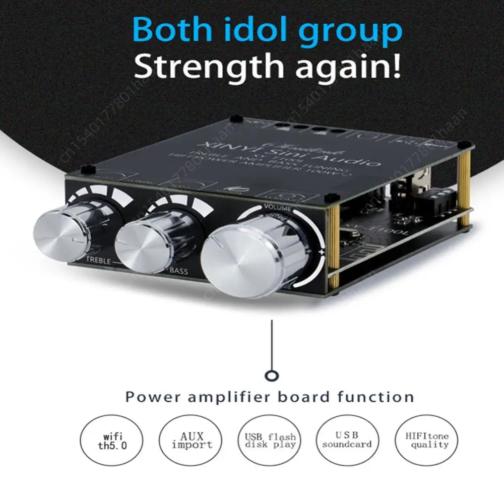 XY-T100H TPA3116D2 Bluetooth 5.0 Amplifier Card Audio Power 100w + 100w 2x100W Stereo Subwoofer Home Theater Amplifier Card