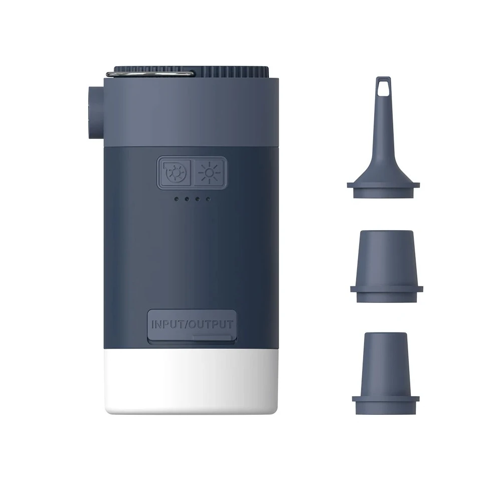 

Hot Sell Multifunctional Electric Air Pump for Inflatables Portable Air Pump Mini with Camping Light for Outdoor Tent