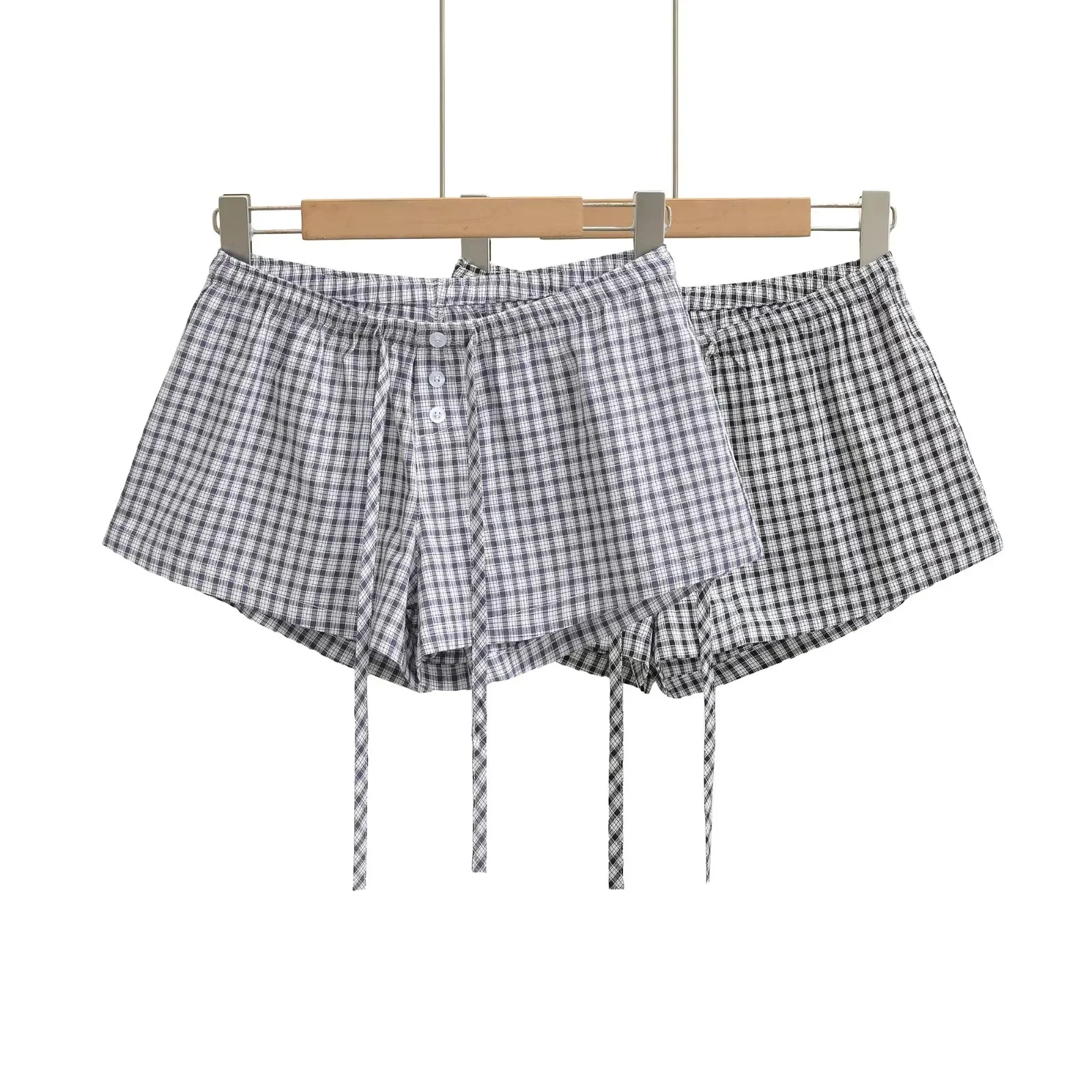 

Summer New Style Low Waist Drawstring Women's Shorts American Style Striped Loose Casual Hot Pants Fashionable Trendy