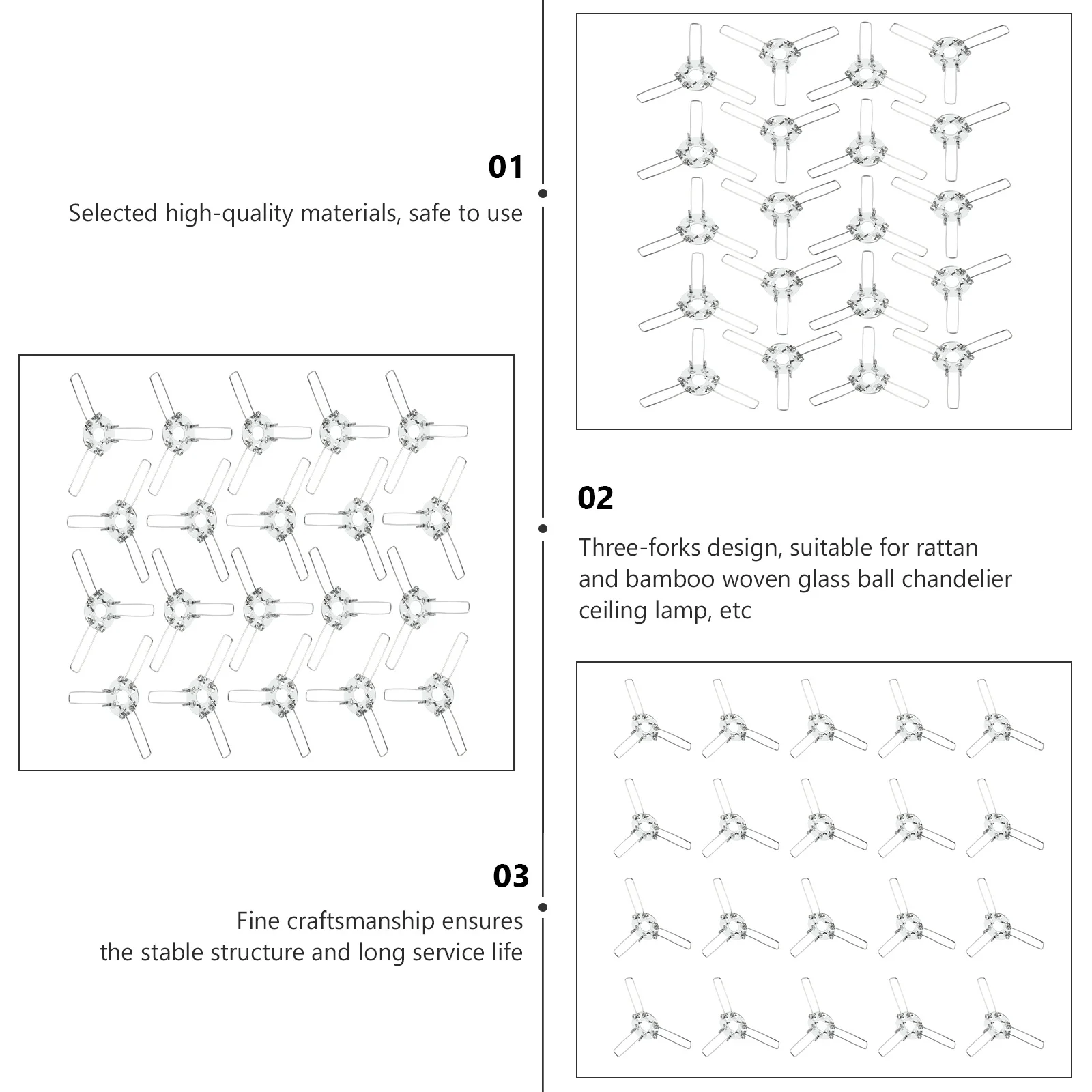 

20 шт., 3 вилки, пружинные зажимы для абажура, железный материал, опорные зажимы для абажура, прочные пряжки для крепления абажура, крышка для светильника