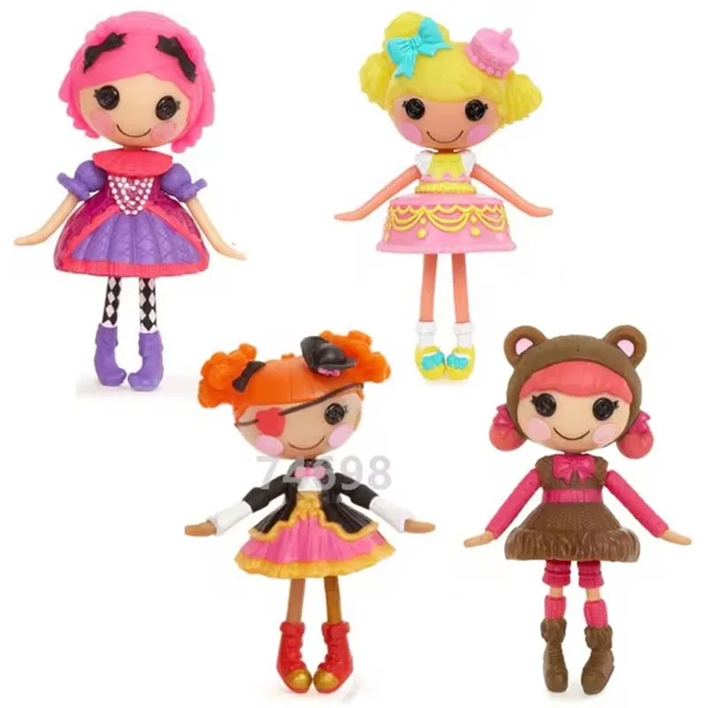 4PCS Set Mini Lalaloopsy Doll Figure Toy Collection 8cm Fashion Kids Toys Dolls for Girls Children Gifts