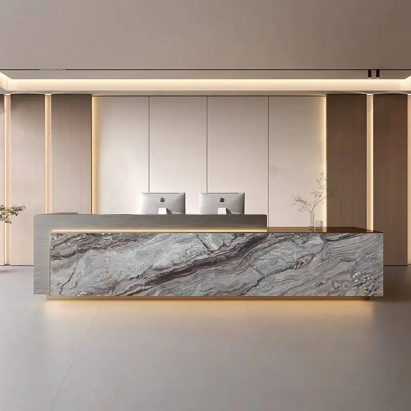 

White Silver Reception Desks Vintage Boutique Modern Luxury Reception Desks Classic Drawers Recepcion Mostrador Office Furniture