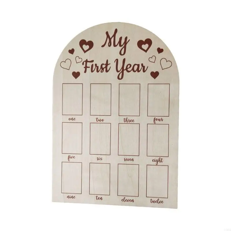 

CORB 12 Months Picture Frame Board First Year Picture Frame Baby Birthday Nursery Decorations Photo Display Board