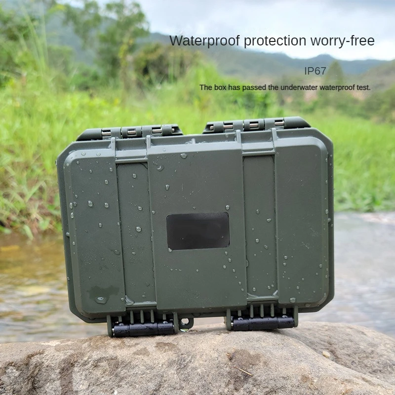 Portable Waterproof Toolbox Rigid Plastic Case Professional Hard Case With Foam Rigid Suitcase Shockproof Sealed Flight Cases