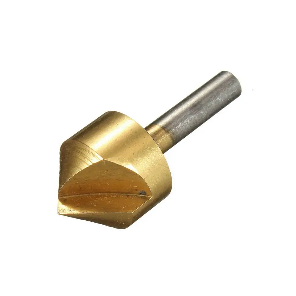 Krachtige-Jeu de forets d'alésage pour évier de seau HSS, bois et métal, outil de chanfrein à poignée ronde, résistant à 90, 6mm, 10mm, 13mm, 16mm, 19mm, 5 pièces
