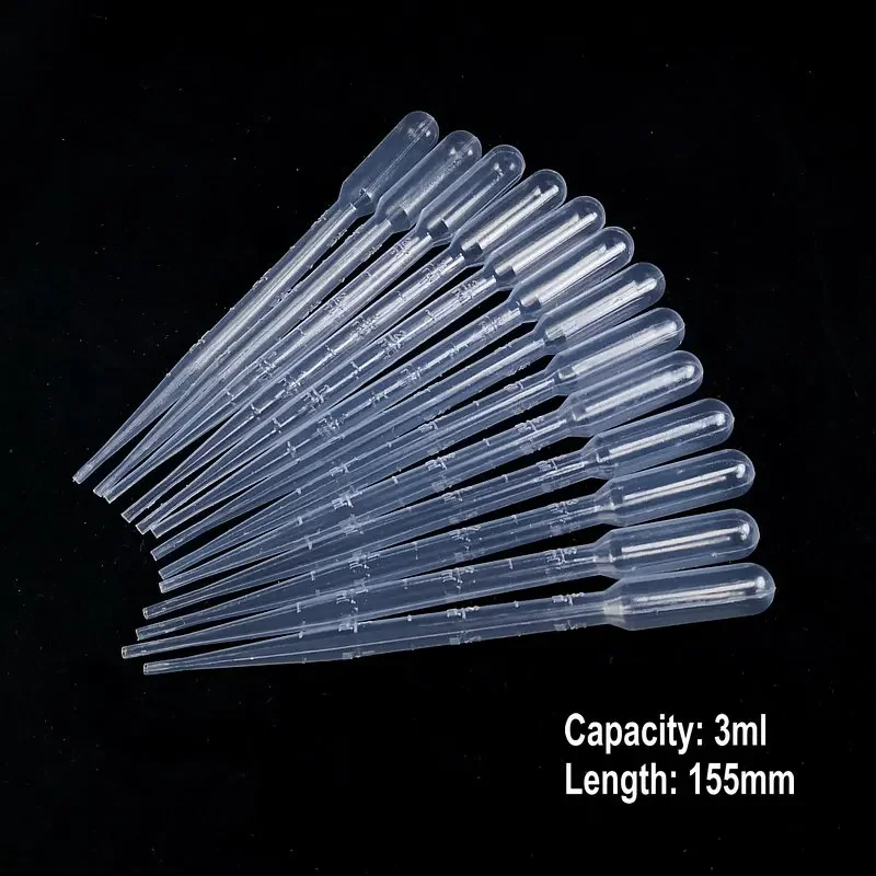 20pcs To 200pcs Lab Clear 0.2ml/0.5ml/1ml/2ml/3ml/5ml/10ml Scaled Plastic Pasteur Pipette Essential Oil Pipette Dropper