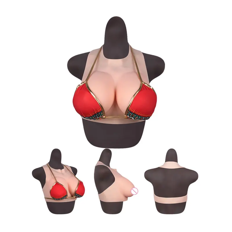 

Silicone Breast Forms Plate Huge Fake Boobs Cup Crossdress for Men Trans Transgender Drag-queen Shemale Cosplay Plump Soft Shake
