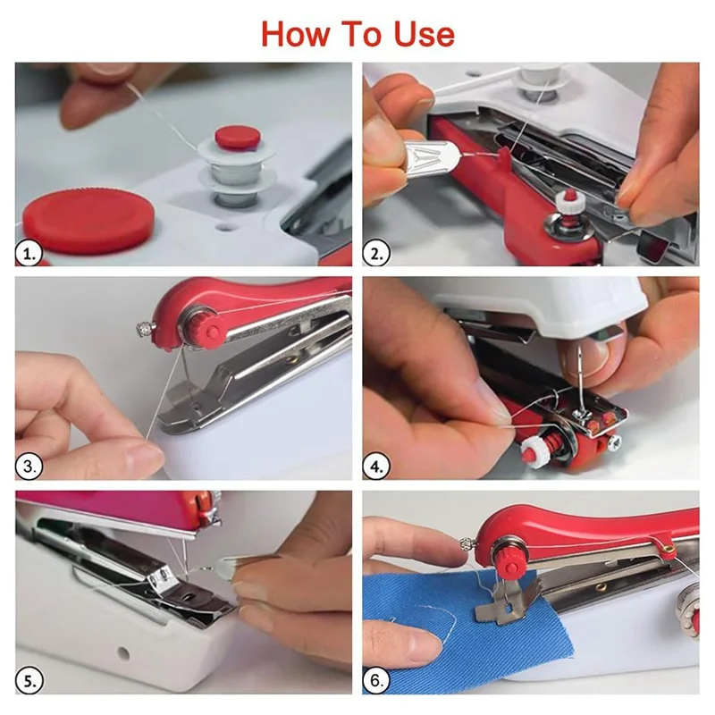 Abjn-máquina de costura elétrica portátil mini máquina de costura para costurar roupas, viagens familiares e diy