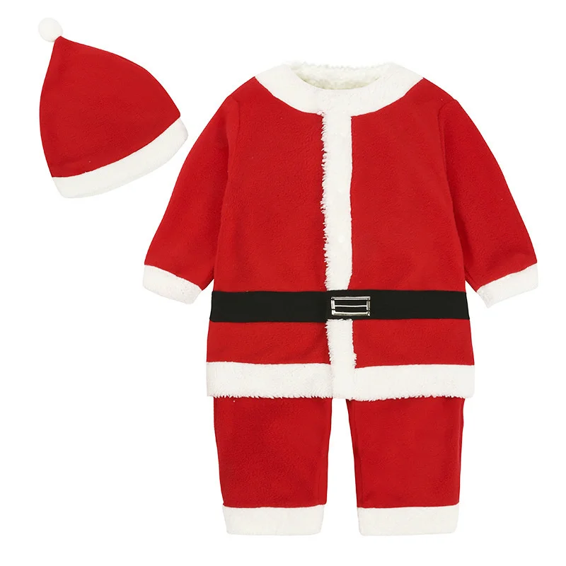 Ropa de Navidad para bebé, niño y niña pelele para, conjunto de gorro, disfraz de Papá Noel para bebé, regalo de Navidad para recién nacido