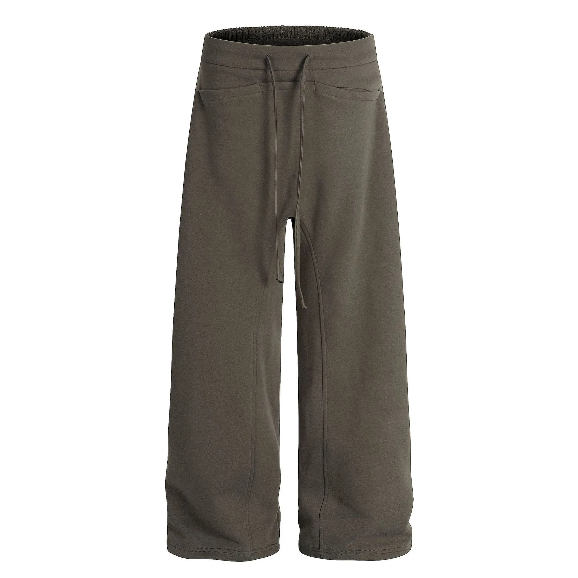 Fall Winter Men's Clothing Baggy Sweatpants Streetwear Casual Trousers Cotton Blend Loose Wide Leg Drape