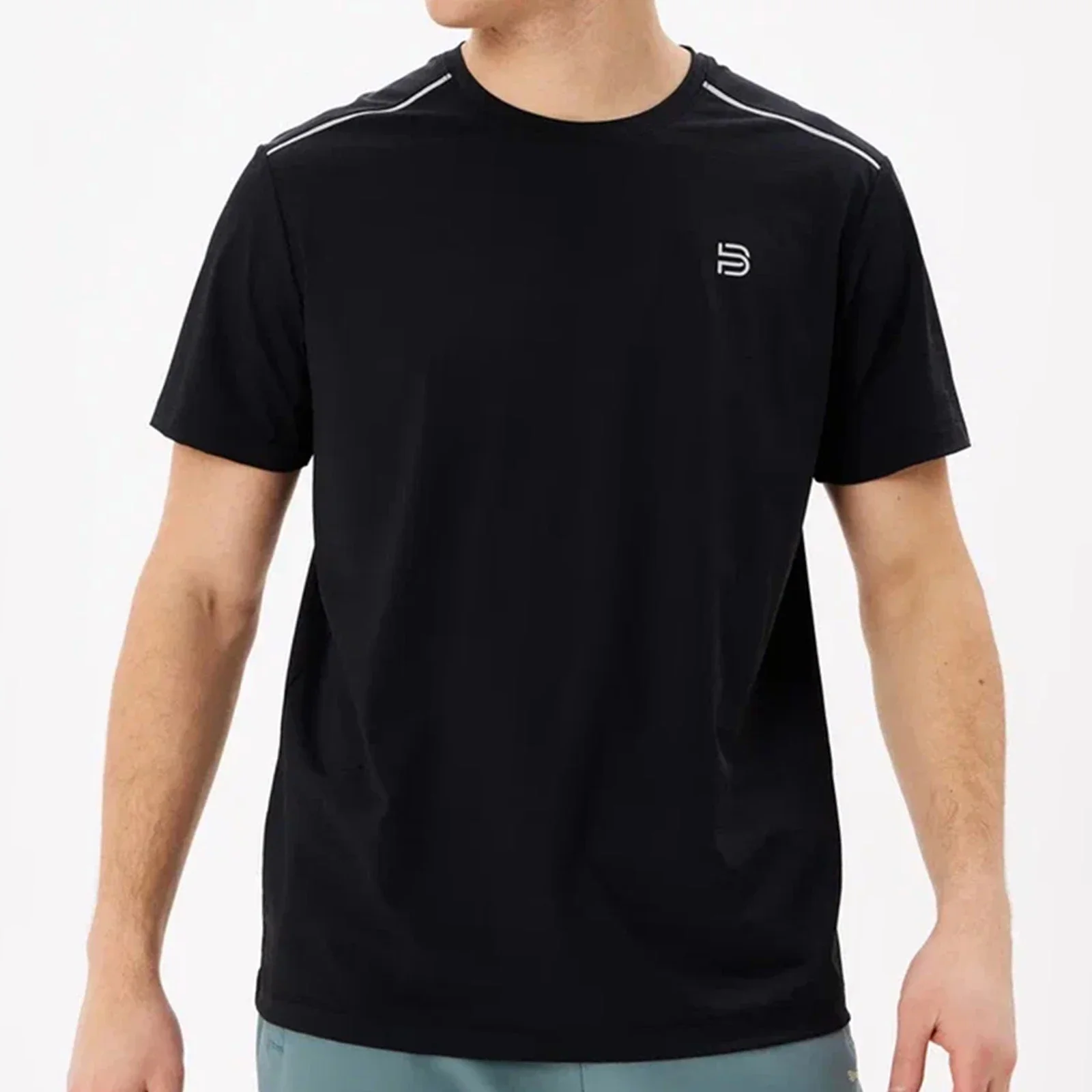 Baasploa Men Quick Drying T-Shirt New Casual Lightweight Breathable Running Clothing Tops Male Fashion Solid High Quality Sport