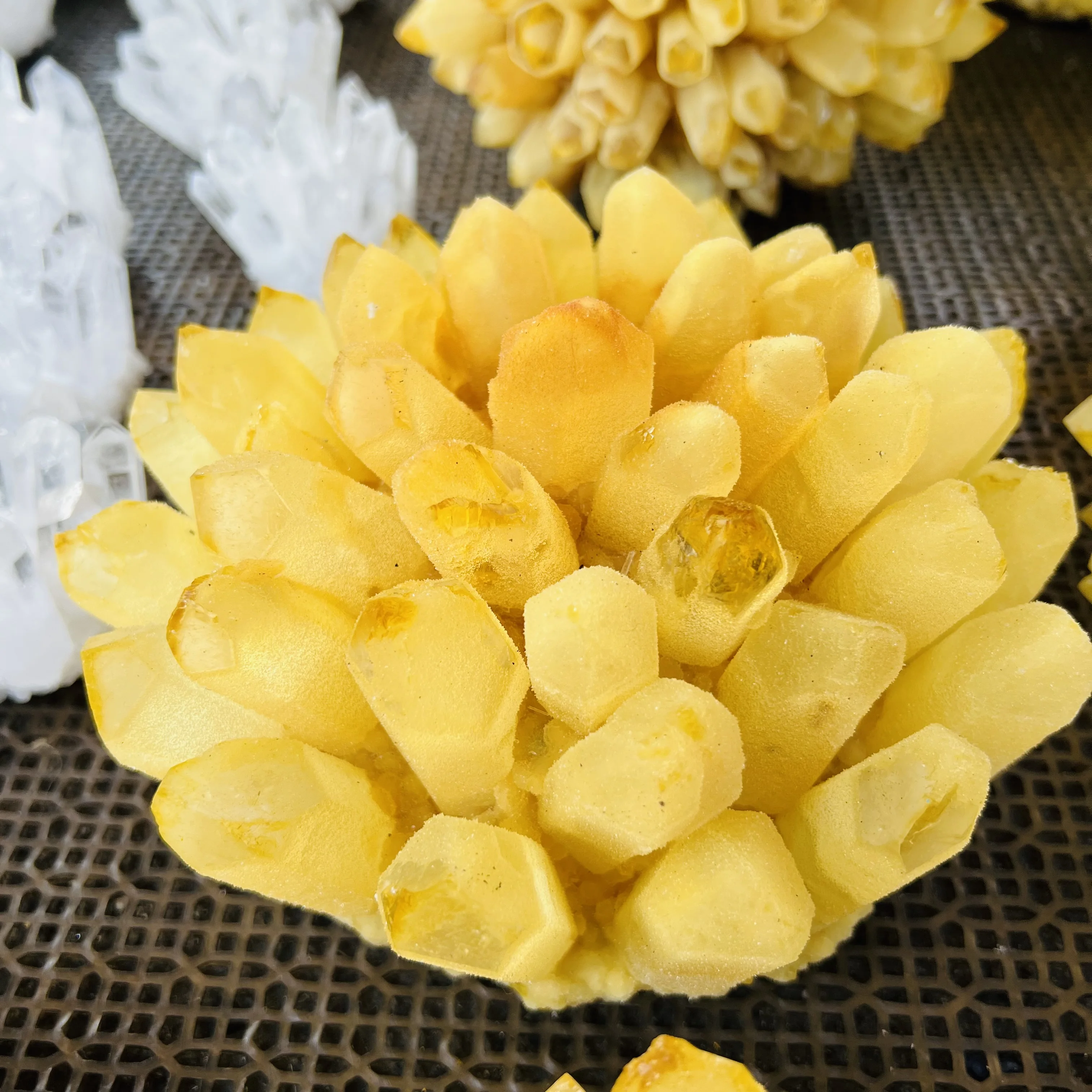 Extra large size!!!!Natural Crystal Yellow Quartz Cluster Healing Yellow Raw Stones mineral Specimen Home Decoration