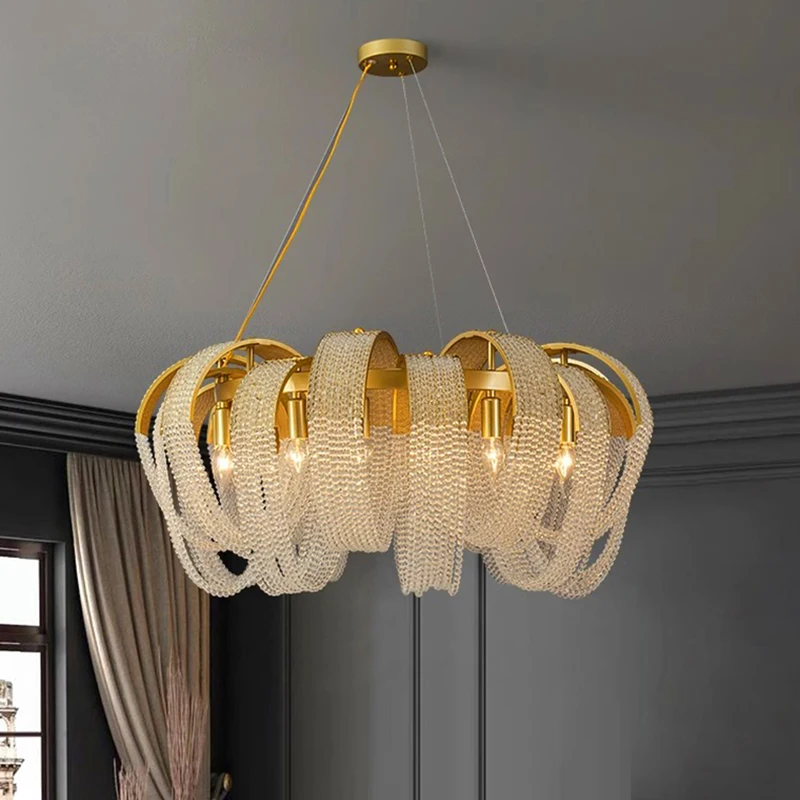 home decorationPendant lights, luxury crystal living room chandelier, bedroom Pendant lamp, ceiling light, indoor lighting