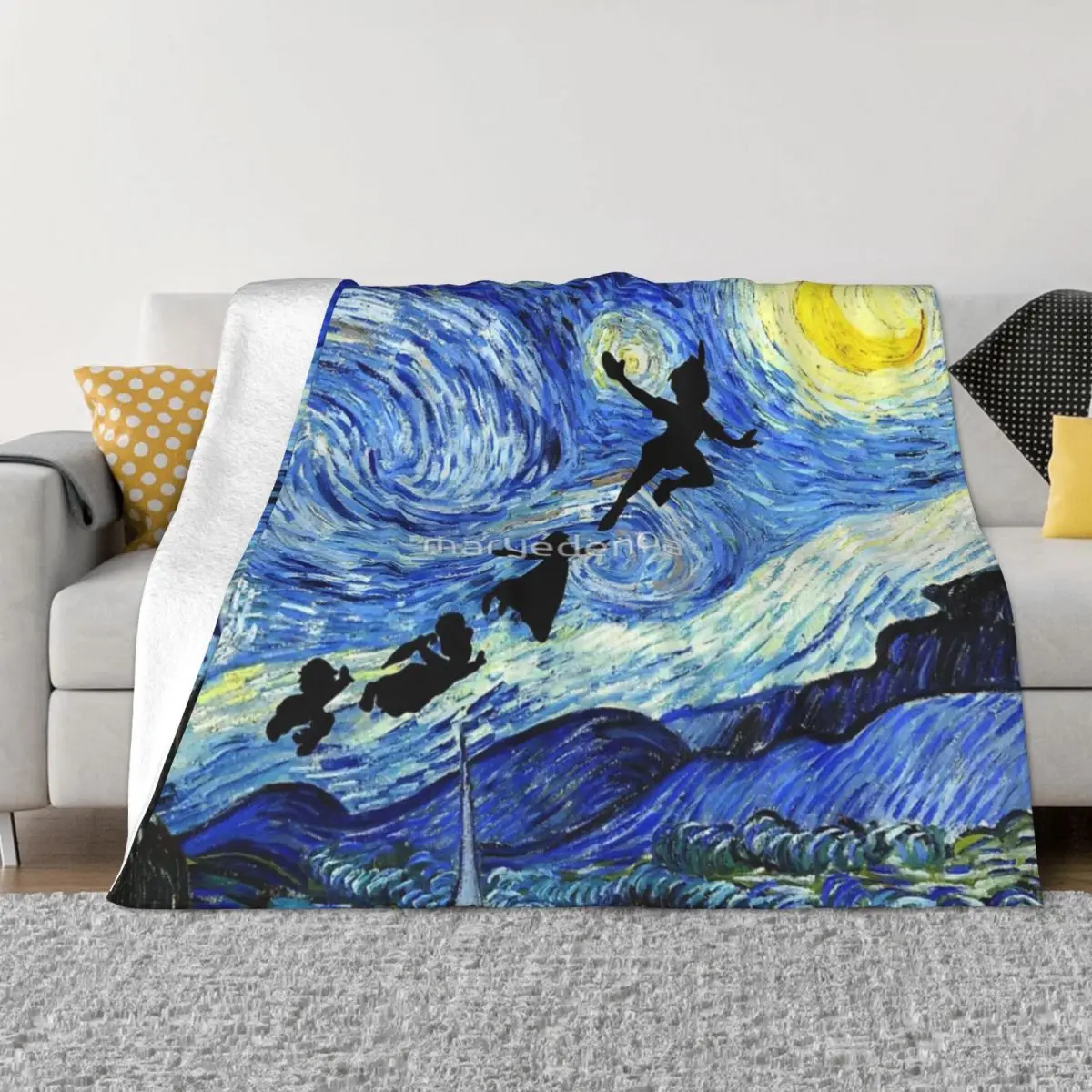 Peter Pan Starry Night Four Seasons Universal Blanket Movie Theater Can Be LaidChristmas Present