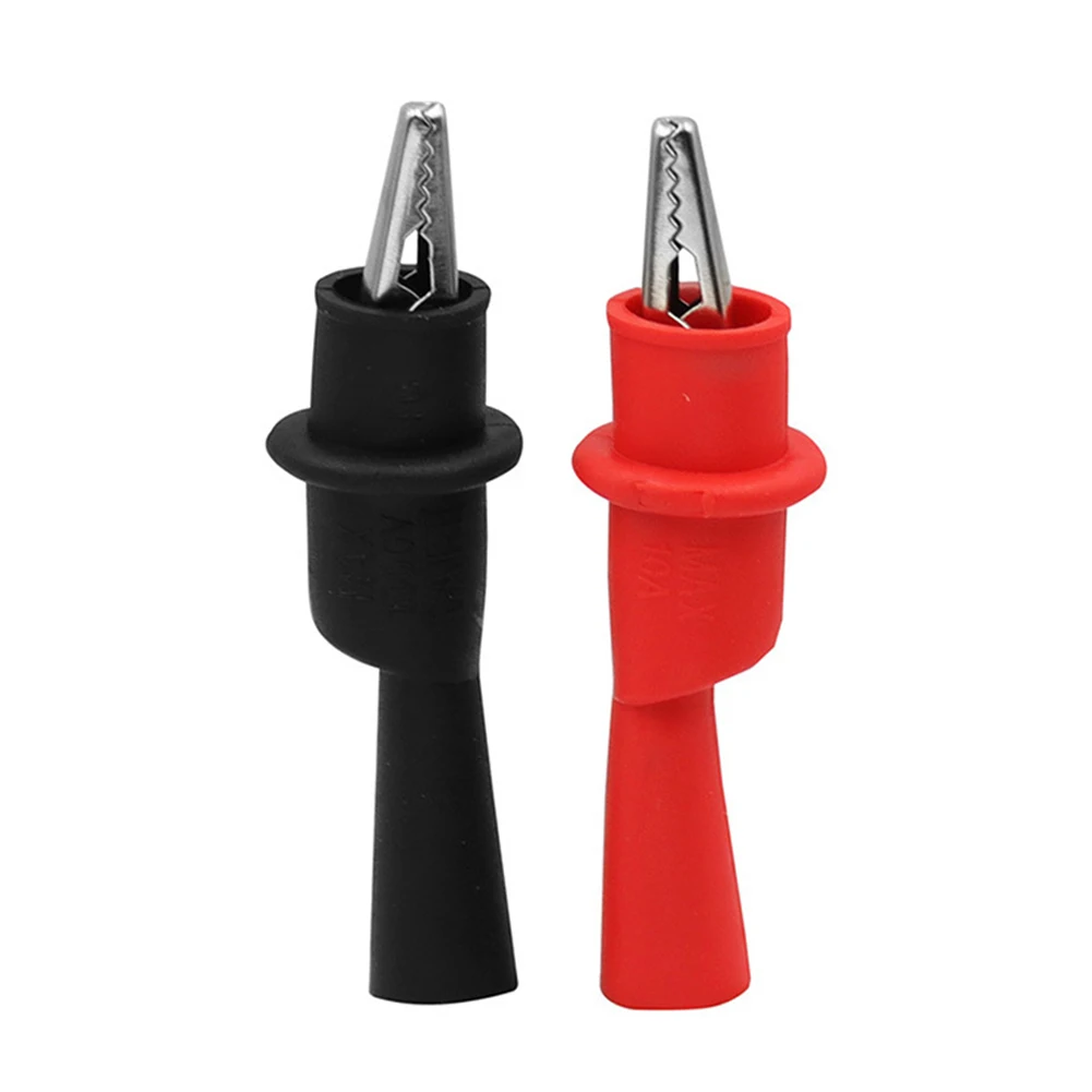 1Pair For Alligator Crocodile Test Clips Clamps For Multimeter Tester Electrical Clamp Testing Probe For AC DC Power Measurement