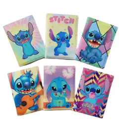 Disney Stitch Kinder Pass hülle Leder Reisepass Inhaber für Männer Funktion Visitenkarte netui mit 3 Karten halter