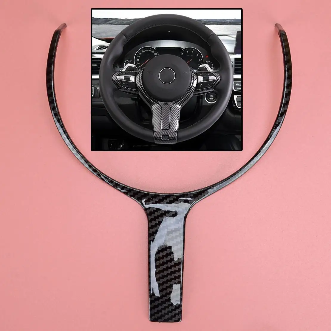 

Car Interior Steering Wheel Cover Trim Fit For BMW 1 2 3 4 5 6 Series F20 F21 F22 F23 F30 F32 F10 F06