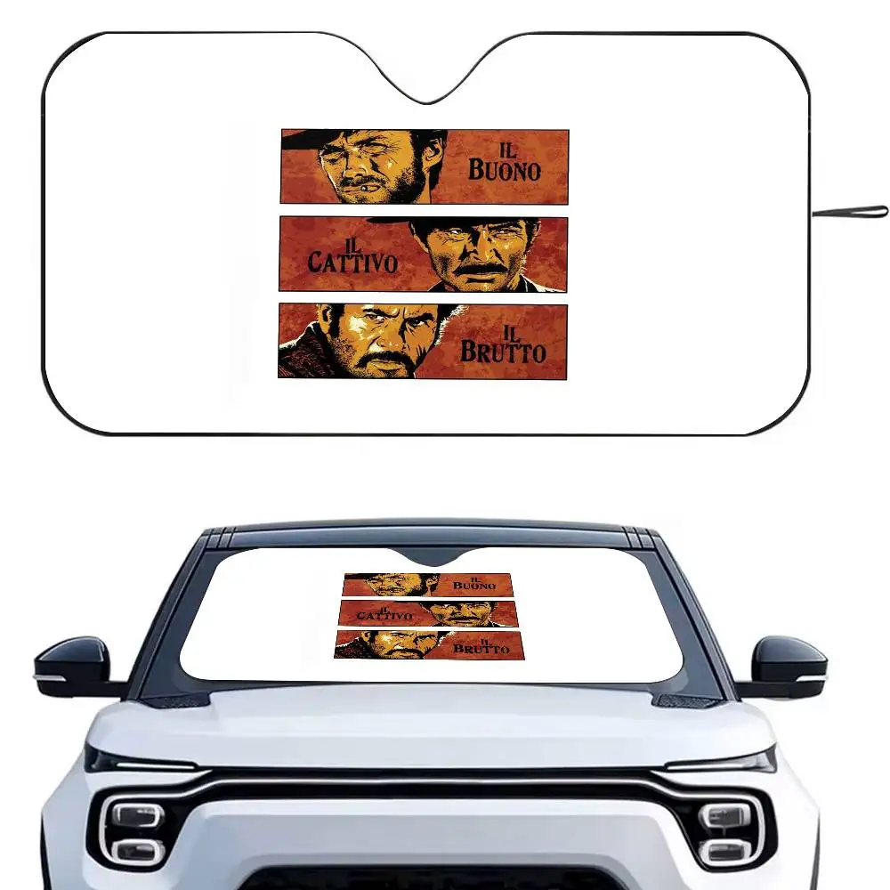 

The Good The Bad And Ugly Blondie Angel Eyes Tuco Cowboy Car SunShade Parasol Car Windshield Sun Shade UV Protection