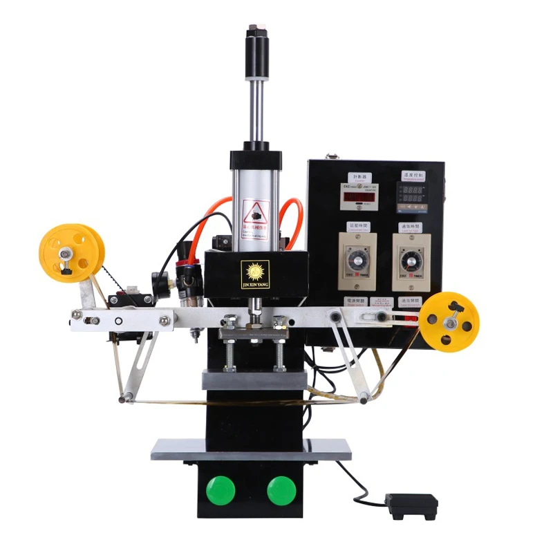 Hot Foil Stamping Machine, 500W Roll Paper, Pneumatic, Leather Bronzing, Positioning Slider, Embossing Equipment