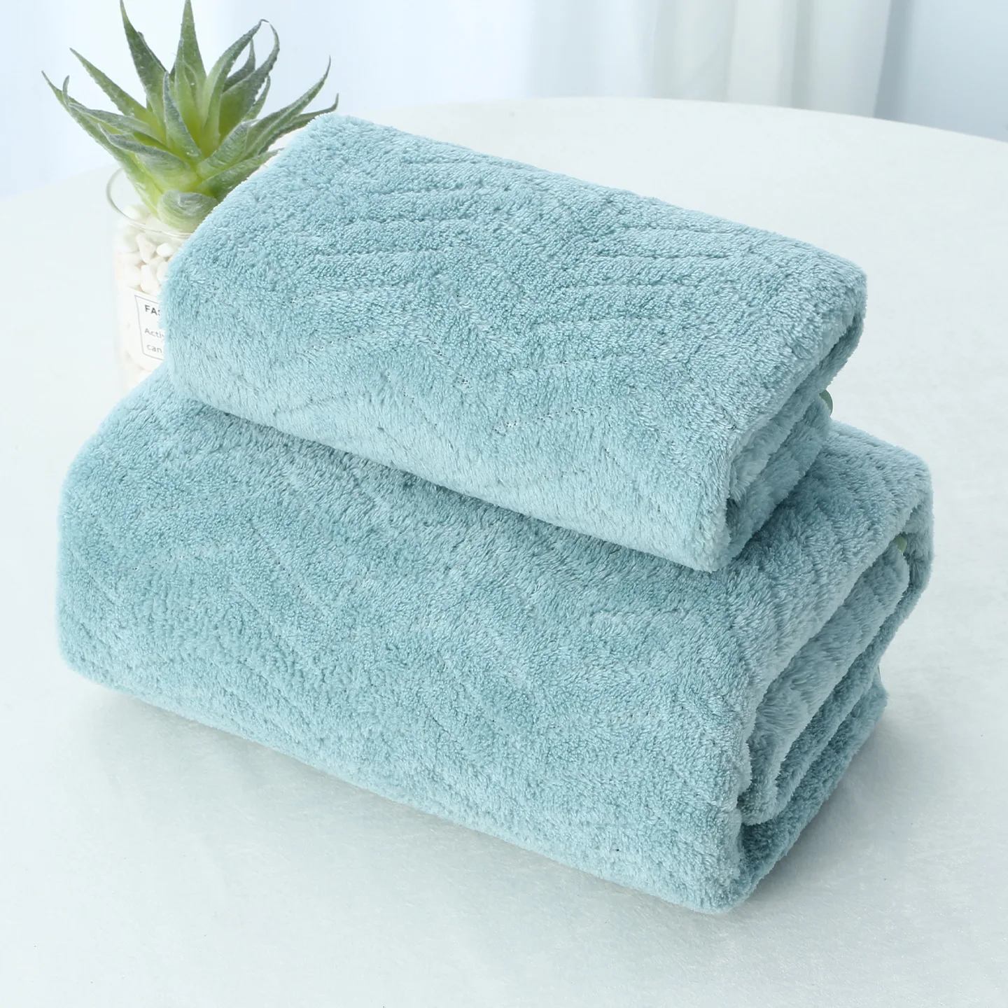 Minimalist Soft Fluffy Bath Towel Set Quick Dry High Anti Shed Fabric For Daily Bathroom Household Daily Bedroom Living Supplies