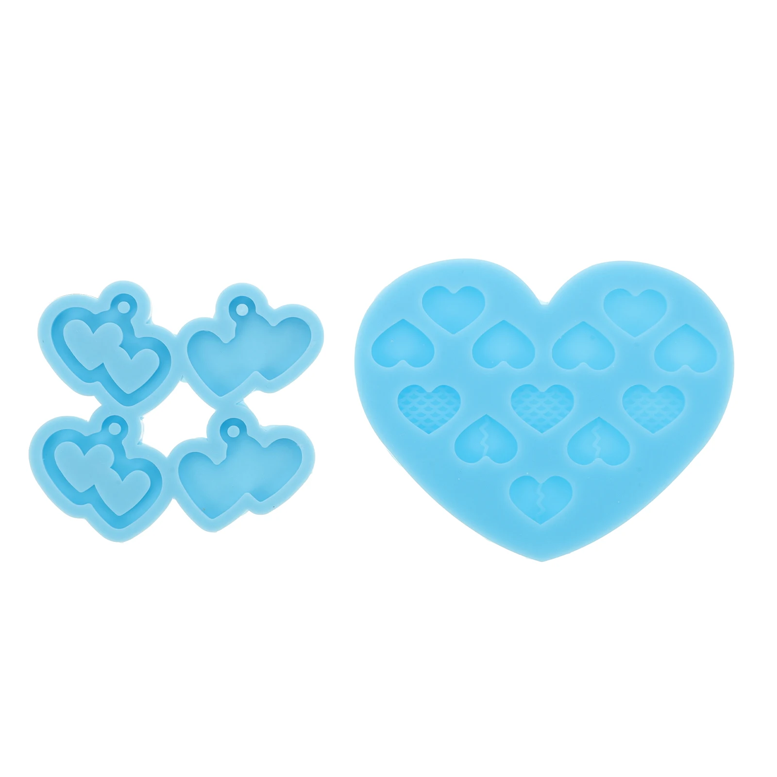 

2pcs Heart Resin Earring Diy Silicone Stud Making Durable Jewelry Craft Keychain Epoxy Casting Wedding Party Wearheart Silicone
