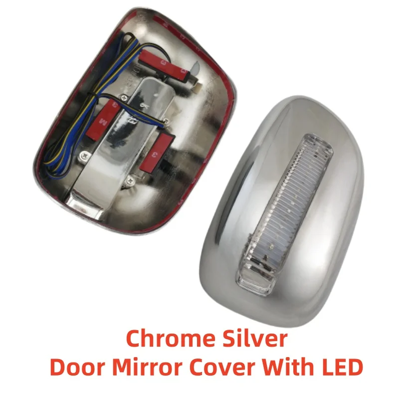 اكسسوارات السيارات الديكور أغطية مرايا الباب الجانبي مع أدوات LED لتويوتا كورولا 2001 2002 2003 2004 ملصقات السيارات