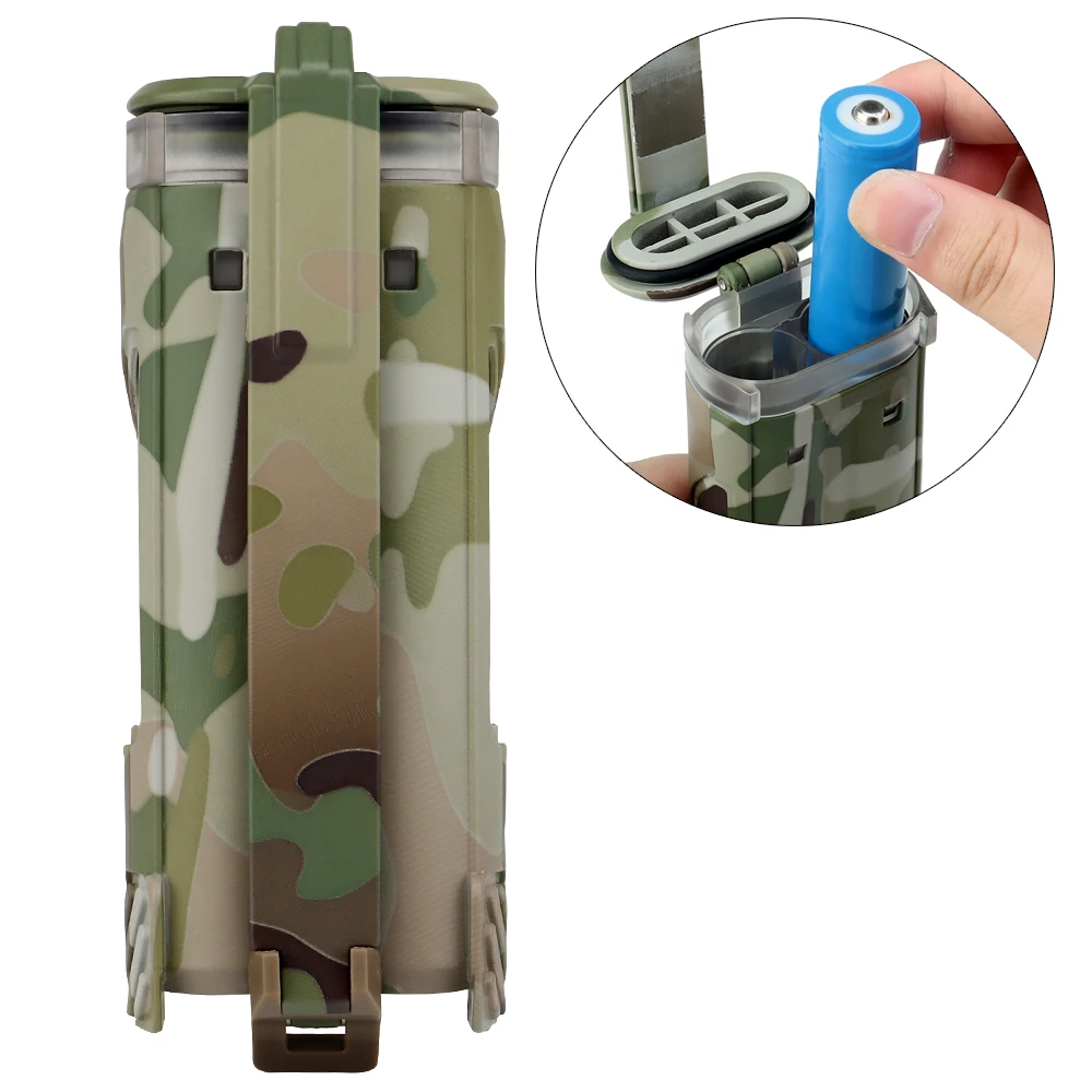 Taktische Batterie-Aufbewahrungsbox Wasserdicht für AA AAA CR123 18650 Batterien Outdoor-Werkzeug-Aufbewahrungsholster MOLLE Weste Gürtel Ausrüstung