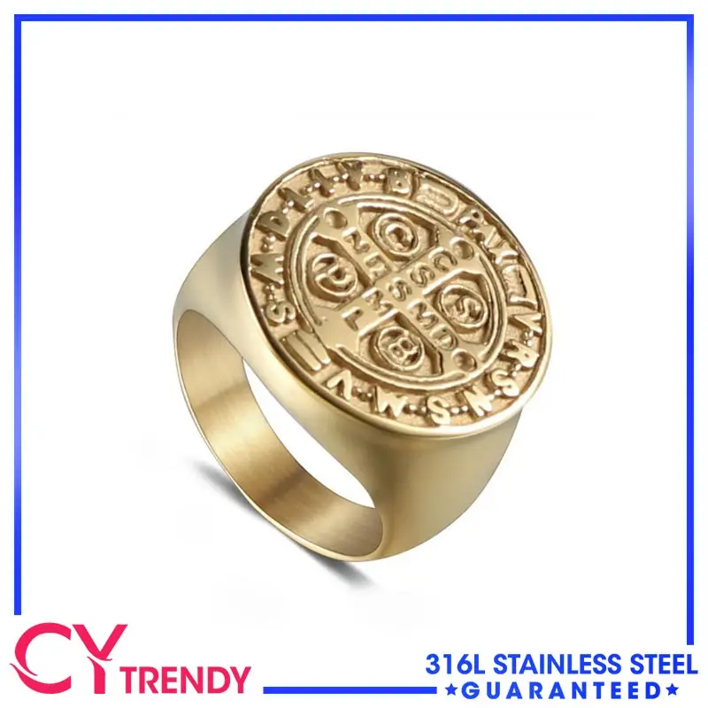 

Golden Demon Protection Ghost Hunter CSBP Medal Stainless Steel Rings Size 7-15