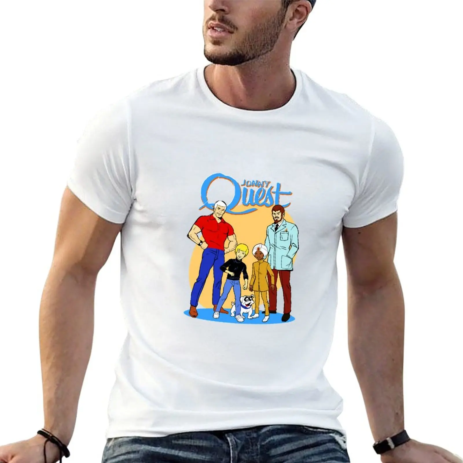 Jonny Quest T-Shirt Gym Wear Breathable Short Sleeve Tee