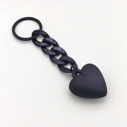Handmade Heart Keychain Acrylic Plastic Link Chai For Women Girls Bag Pendents Fashion Car Key Holder Accessory Graduation Gifts