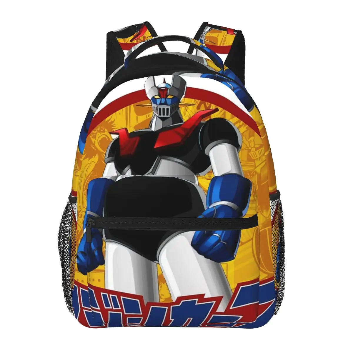 Mazinger Z Spiral Backpack for Girls Boys Travel RucksackBackpacks for Teenage school bag