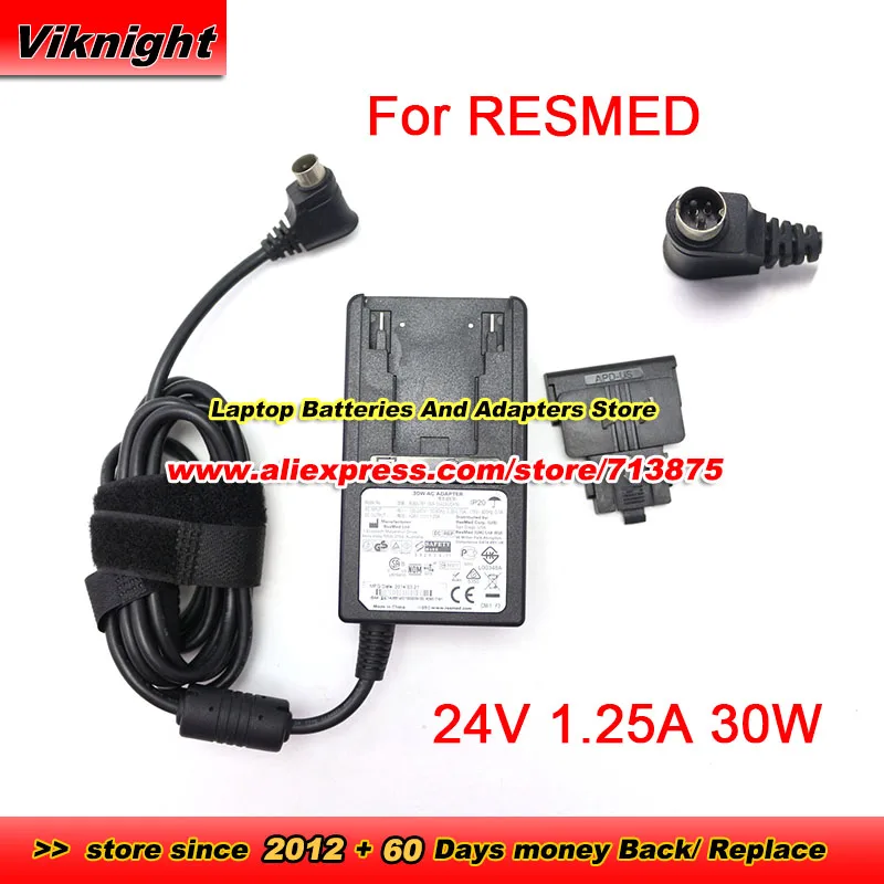 

Genuine R360-761 R360-7191 30W Ac Adapter for Resmed 24V 1.25A 272000 WA-30A24UGKN PSU For S10 Units Round with 3 Pins