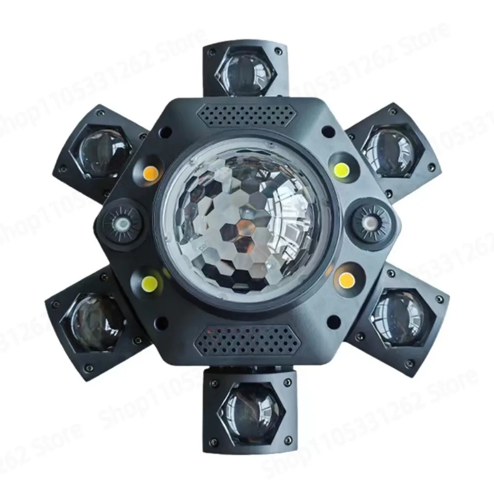 Kaleidoscope Six‑Arm Mini Moving Head Stage Light Rotating Lamp for KTV Bar Pub Indoor Entertainment Lighting