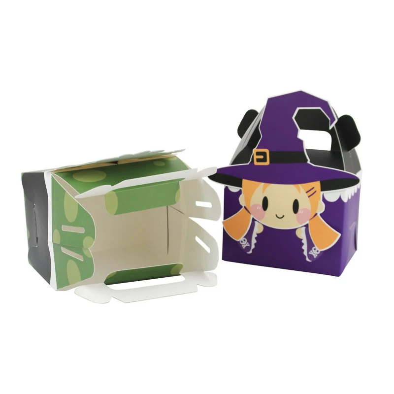 12/24pcs Halloween Papier Süßigkeiten Geschenk box Horror Geist Hexe Mumie Keks bevorzugen Geschenk verpackung Box Trick Halloween Party liefert – Detail 12