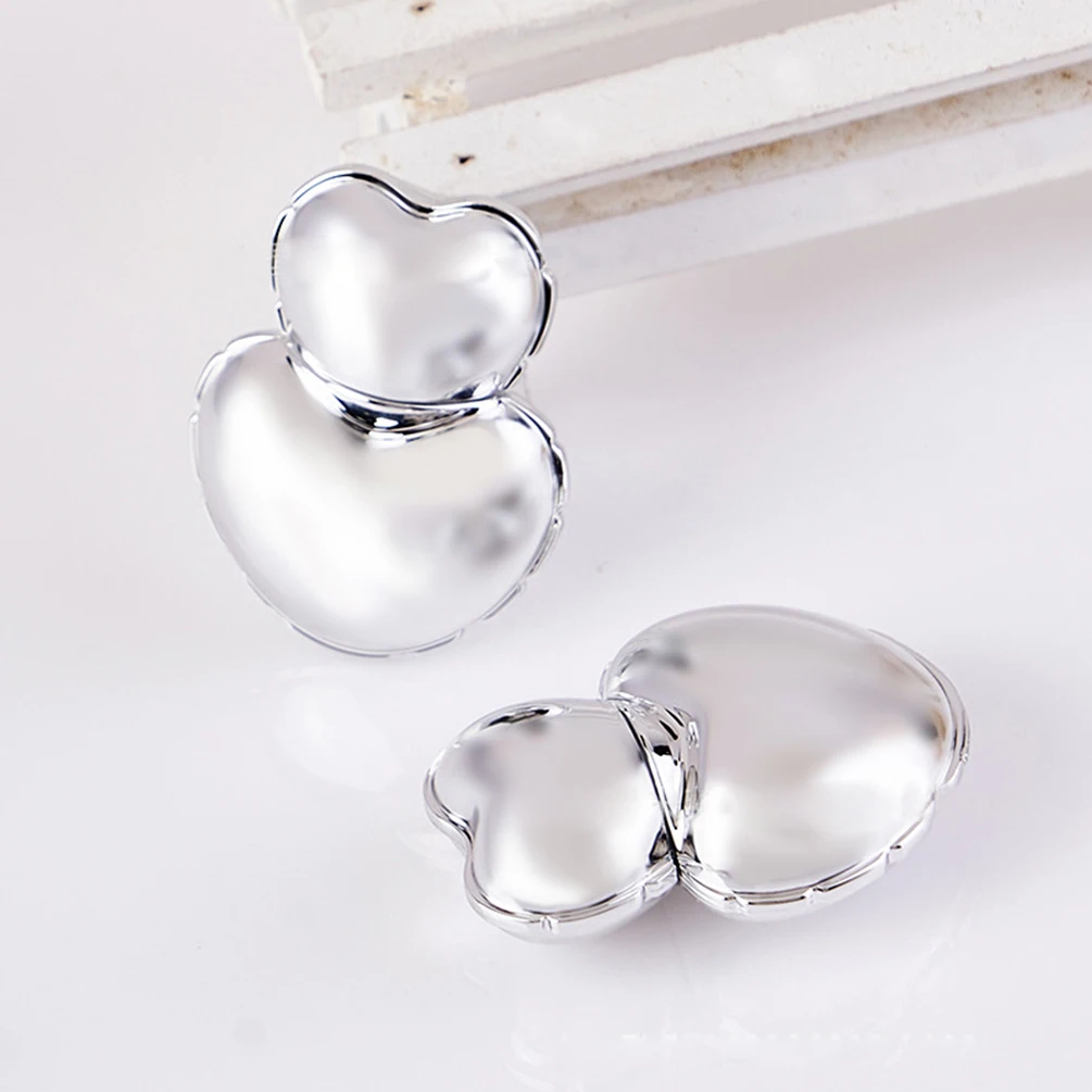 7ml Private Label Empty Lipstick Tube Custom Logo Silver Heart Shape Lipgloss Bottle Makeup Tubes Cosmetic Packaging Wholesale