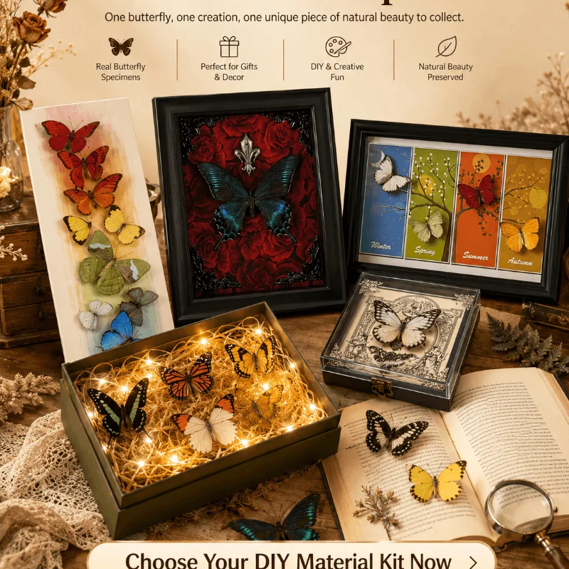 

10 pcs/package, real butterfly,a1/a-, insect specimens,Transported in Clear Box with Pressed Cotton. Suitable for DIY projects